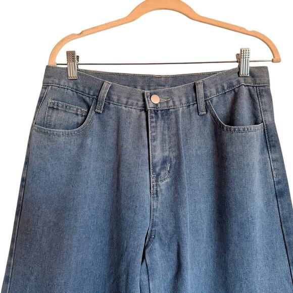 Cider Sz M‎ Mid Rise Solid Wide Leg Cargo Jeans Skater Grunge - Picture 5 of 14